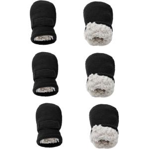 imageAmerican Trends Toddler Mittens 3 Pairs Toddler Snow Gloves Warm Fleece Kids Winter Gloves for Baby Boys GirlsBlackno Thumb