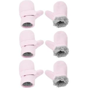 imageAmerican Trends Toddler Mittens 3 Pairs Toddler Snow Gloves Warm Fleece Kids Winter Gloves for Baby Boys GirlsPink