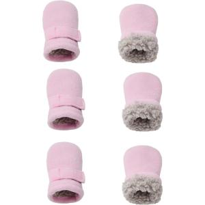 imageAmerican Trends Toddler Mittens 3 Pairs Toddler Snow Gloves Warm Fleece Kids Winter Gloves for Baby Boys GirlsPinkno Thumb