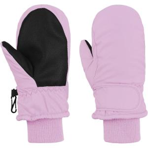 imageAmerican Trends Toddler Mittens Boys Snow Waterproof Ski Mitten Fleece Warm Winter Kids Gloves for Baby Boy GirlLight Pink