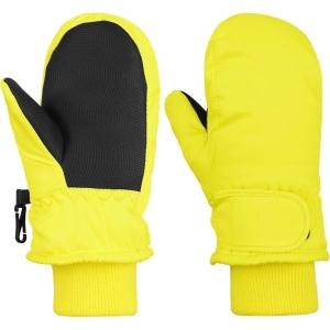 imageAmerican Trends Toddler Mittens Boys Snow Waterproof Ski Mitten Fleece Warm Winter Kids Gloves for Baby Boy GirlYellow