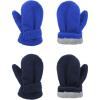 imageAmerican Trends 2 Pairs Toddler Mittens Unisex Lined Fleece Gloves Winter Warm kids Mitten for Baby Boys and GirlsNavyblue
