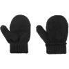 imageAmerican Trends Kids Winter Toddler Mittens Multicolor Soft Knitted Gloves Thick Cold Protection MittenA Black