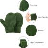 imageAmerican Trends Kids Winter Toddler Mittens Multicolor Soft Knitted Gloves Thick Cold Protection MittenA Black