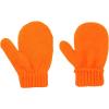 imageAmerican Trends Kids Winter Toddler Mittens Multicolor Soft Knitted Gloves Thick Cold Protection MittenOrange