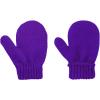 imageAmerican Trends Kids Winter Toddler Mittens Multicolor Soft Knitted Gloves Thick Cold Protection MittenPurple
