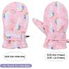 imageAmerican Trends Lined Fleece Toddler Mittens Kids Winter Ski Gloves Waterproof Snow Baby Mitten for Boys GirlsA Pink Seahorse
