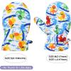 imageAmerican Trends Lined Fleece Toddler Mittens Kids Winter Ski Gloves Waterproof Snow Baby Mitten for Boys GirlsColorful