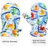 imageAmerican Trends Lined Fleece Toddler Mittens Kids Winter Ski Gloves Waterproof Snow Baby Mitten for Boys GirlsSurfing Dinosaur