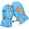 imageAmerican Trends Lined Fleece Toddler Mittens Kids Winter Ski Gloves Waterproof Snow Baby Mitten for Boys GirlsToddler Coral