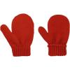 imageAmerican Trends Toddler Mittens Kids Soft Knitted Winter Gloves Warm Thick Cold Protection Gloves for Baby Boys GirlsRed