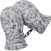 imageAmerican Trends Toddler Mittens Warm Kids Lined Fleece Gloves Winter Ski Gloves Snow Waterproof Mittens for Baby Boys GirlsBaby Grey Print