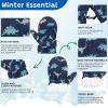 imageAmerican Trends Toddler Mittens Warm Kids Lined Fleece Gloves Winter Ski Gloves Snow Waterproof Mittens for Baby Boys GirlsBaby Grey Print