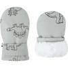 imageAmerican Trends Lined Fleece Toddler Mittens Kids Winter Ski Gloves Waterproof Snow Baby Mitten for Boys GirlsBaby Grey