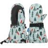 imageAmerican Trends Toddler Mittens Snow Boys Waterproof Gloves Kids Ski Winter Gloves for Girls Infant Baby MittensGreen Foxwith Thumb