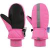 imageAmerican Trends Toddler Mittens Snow Boys Waterproof Gloves Kids Ski Winter Gloves for Girls Infant Baby MittensPink With Light Reflection Strip