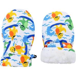 imageAmerican Trends Lined Fleece Toddler Mittens Kids Winter Ski Gloves Waterproof Snow Baby Mitten for Boys GirlsColorful