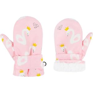 imageAmerican Trends Lined Fleece Toddler Mittens Kids Winter Ski Gloves Waterproof Snow Baby Mitten for Boys GirlsPink Swan