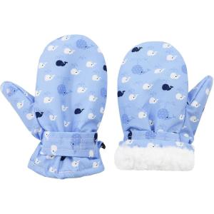 imageAmerican Trends Lined Fleece Toddler Mittens Kids Winter Ski Gloves Waterproof Snow Baby Mitten for Boys GirlsWhale