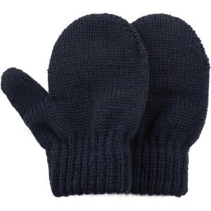 imageAmerican Trends Toddler Mittens Kids Soft Knitted Winter Gloves Warm Thick Cold Protection Gloves for Baby Boys GirlsNavy