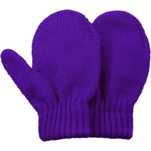 imageAmerican Trends Toddler Mittens Kids Soft Knitted Winter Gloves Warm Thick Cold Protection Gloves for Baby Boys GirlsPurple