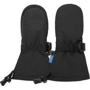 imageAmerican Trends Toddler Mittens Snow Boys Waterproof Gloves Kids Ski Winter Gloves for Girls Infant Baby MittensBlackno Thumb