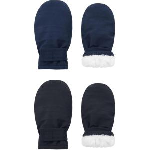 imageAmerican Trends Toddler Mittens Warm Kids Lined Fleece Gloves Winter Ski Gloves Snow Waterproof Mittens for Baby Boys GirlsBaby Black  Baby Navy