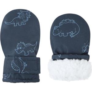 imageAmerican Trends Toddler Mittens Warm Kids Lined Fleece Gloves Winter Ski Gloves Snow Waterproof Mittens for Baby Boys GirlsBaby Navy Dinosaur