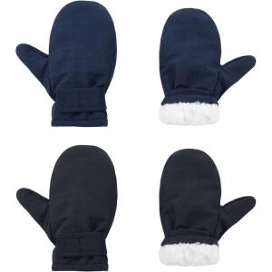 imageAmerican Trends Toddler Mittens Warm Kids Lined Fleece Gloves Winter Ski Gloves Snow Waterproof Mittens for Baby Boys GirlsBlack  Navy
