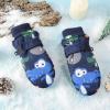 imageAmerican Trends Toddler Winter Mittens Waterproof Boy Ski Gloves Warm Fleece Snow Mitten for Baby Boy Girl Cold WeatherA Navy Green