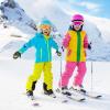 imageAmerican Trends Toddler Winter Mittens Waterproof Boy Ski Gloves Warm Fleece Snow Mitten for Baby Boy Girl Cold WeatherPure Pink