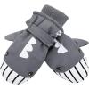 imageAmerican Trends Toddler Winter Mittens Waterproof Boy Ski Gloves Warm Fleece Snow Mitten for Baby Boy Girl Cold WeatherWhale Grey