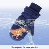 imageAmerican Trends Toddler Winter Mittens Waterproof Boy Ski Gloves Warm Fleece Snow Mitten for Baby Boy Girl Cold WeatherWhale Grey