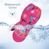imageAmerican Trends Toddler Winter Mittens Waterproof Boy Ski Gloves Warm Fleece Snow Mitten for Baby Boy Girl Cold WeatherZ Long Cuff Lake Blue