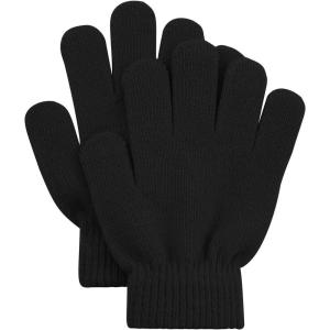 imageAmerican Trends Toddler Magic Gloves Kids Winter Gloves Toddler Warm Mittens Kids Knitted Mittens for Baby Boys GirlsBlack
