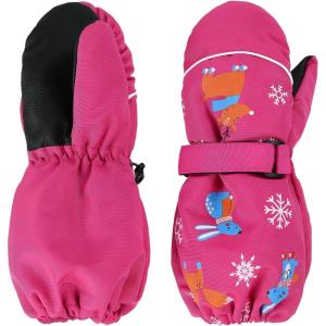 imageAmerican Trends Toddler Winter Mittens Waterproof Boy Ski Gloves Warm Fleece Snow Mitten for Baby Boy Girl Cold WeatherZ Long Cuff Rose Red