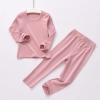 imageThermal Underwear for Kids Toddler Winter Base Layer Long Johns Sets for Girls BoysA Dark Pink