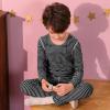 imageThermal Underwear for Kids Toddler Winter Base Layer Long Johns Sets for Girls BoysBlack White Stripes