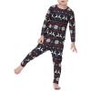 imageThermal Underwear for Kids Toddler Winter Base Layer Long Johns Sets for Girls BoysChristmas Snowflakes