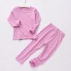 imageThermal Underwear for Kids Toddler Winter Base Layer Long Johns Sets for Girls BoysPurple