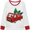 imageThermal Underwear for Kids Toddler Winter Base Layer Long Johns Sets for Girls BoysWhite Christmas Car