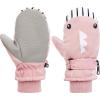 imageAmerican Trends Toddler Mittens Winter Snow Glove Waterproof Mitten Warm Fleece Kid Ski Gloves for Boys GirlsPink Whale