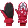 imageAmerican Trends Toddler Mittens Winter Snow Glove Waterproof Mitten Warm Fleece Kid Ski Gloves for Boys GirlsRed Fox