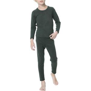 imageThermal Underwear for Kids Toddler Winter Base Layer Long Johns Sets for Girls BoysDark Green