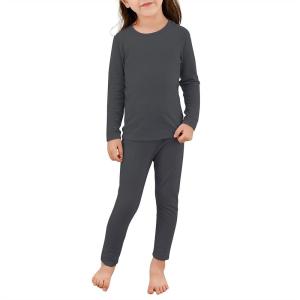 imageThermal Underwear for Kids Toddler Winter Base Layer Long Johns Sets for Girls BoysGray