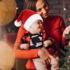 imageAmerican Trends Baby Santa Hat Unisex Infant Christmas Hat Baby Winter Hat Christmas Knitted Hat Baby BeanieRed Santa Hat