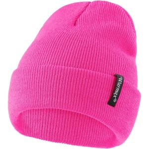 imageAmerican Trends Baby Beanie Hat for Toddler Kids Beanies Infant Baby Boys Girls Knit Winter Hats1 Pack Hot Pink