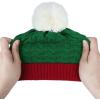 imageAmerican Trends Christmas Santa Hat for Children Xmas Kids Knit Hat Soft Warm Baby Beanie for Baby Toddler InfantRedgreen