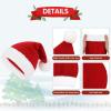 imageAmerican Trends Plush Santa Hat for Kids Unisex Red Velvet Santa Claus Hat for XmasRed