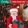 imageAmerican Trends Plush Santa Hat for Kids Unisex Red Velvet Santa Claus Hat for XmasRed